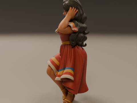 Colombian pin-up 3D 打印模型