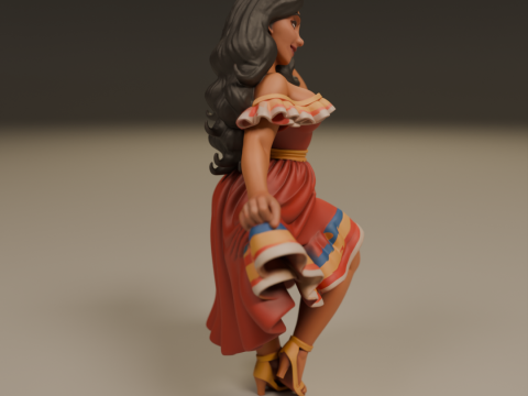 Colombian pin-up 3D 打印模型