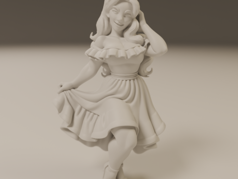 Colombian pin-up 3D 打印模型