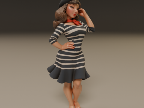 Pin-up france 3Dプリントモデル
