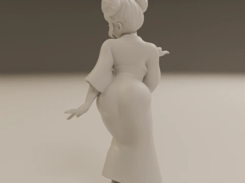 Japanese pin-up 3D Print Model