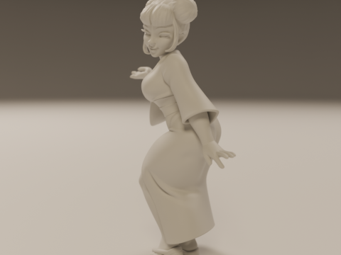 Japanese pin-up 3D 打印模型
