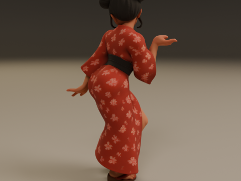 Japanese pin-up 3D 打印模型