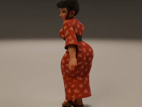Japanese pin-up 3D 打印模型