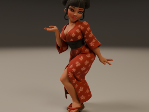Japanese pin-up 3D 打印模型