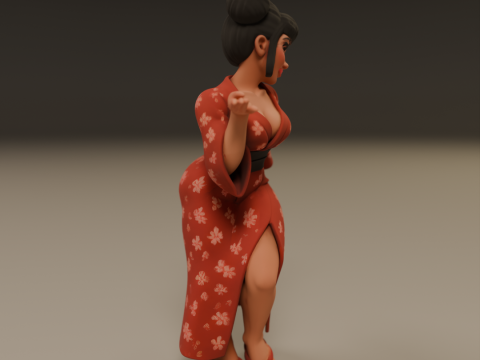 Japanese pin-up 3D 打印模型