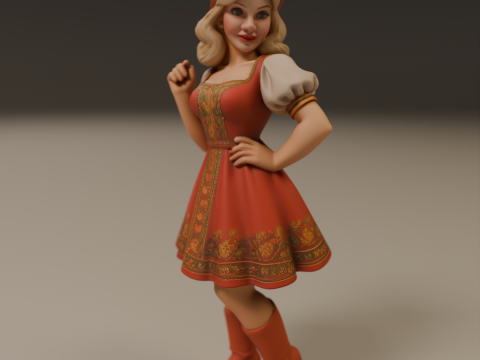 Russian pin-up 3D Принт Модель