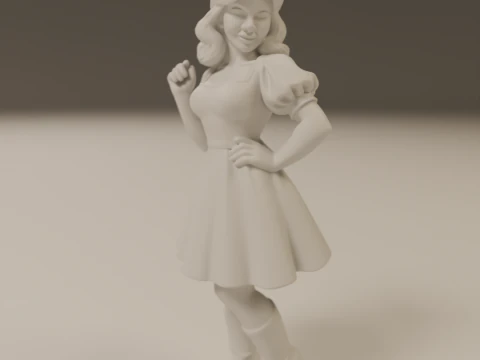 Russian pin-up 3D Print Model