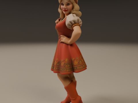Russian pin-up 3D Принт Модель