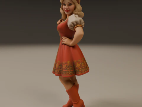 Russian pin-up 3D Print Model