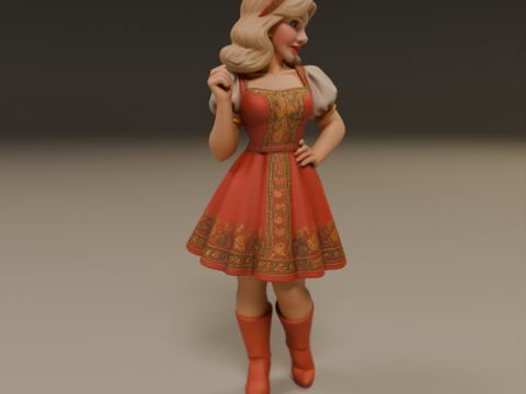 Russian pin-up 3D Принт Модель