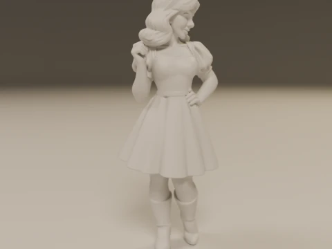 Russian pin-up 3D Print Model