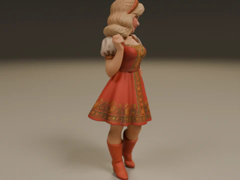 Russian pin-up 3D Print Model