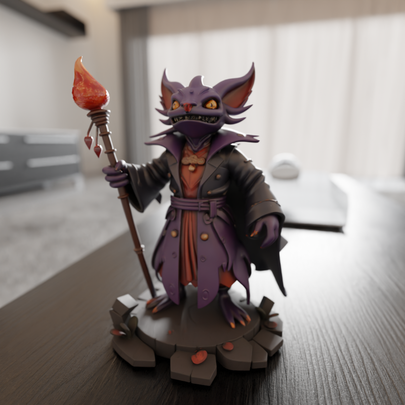 Pyrrux the Mischief Mage 3D Принт Модель .c4d .max .obj .3ds .fbx .stl .blend