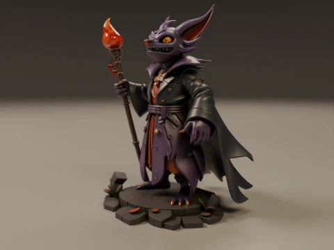 Pyrrux the Mischief Mage 3D Print Model