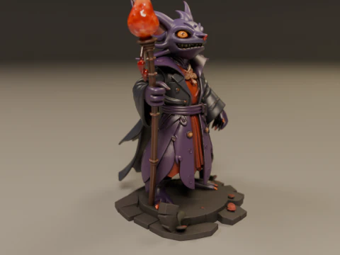 Pyrrux the Mischief Mage 3D Print Model