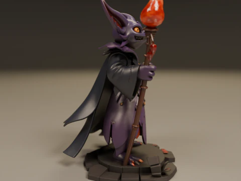 Pyrrux the Mischief Mage 3D Print Model