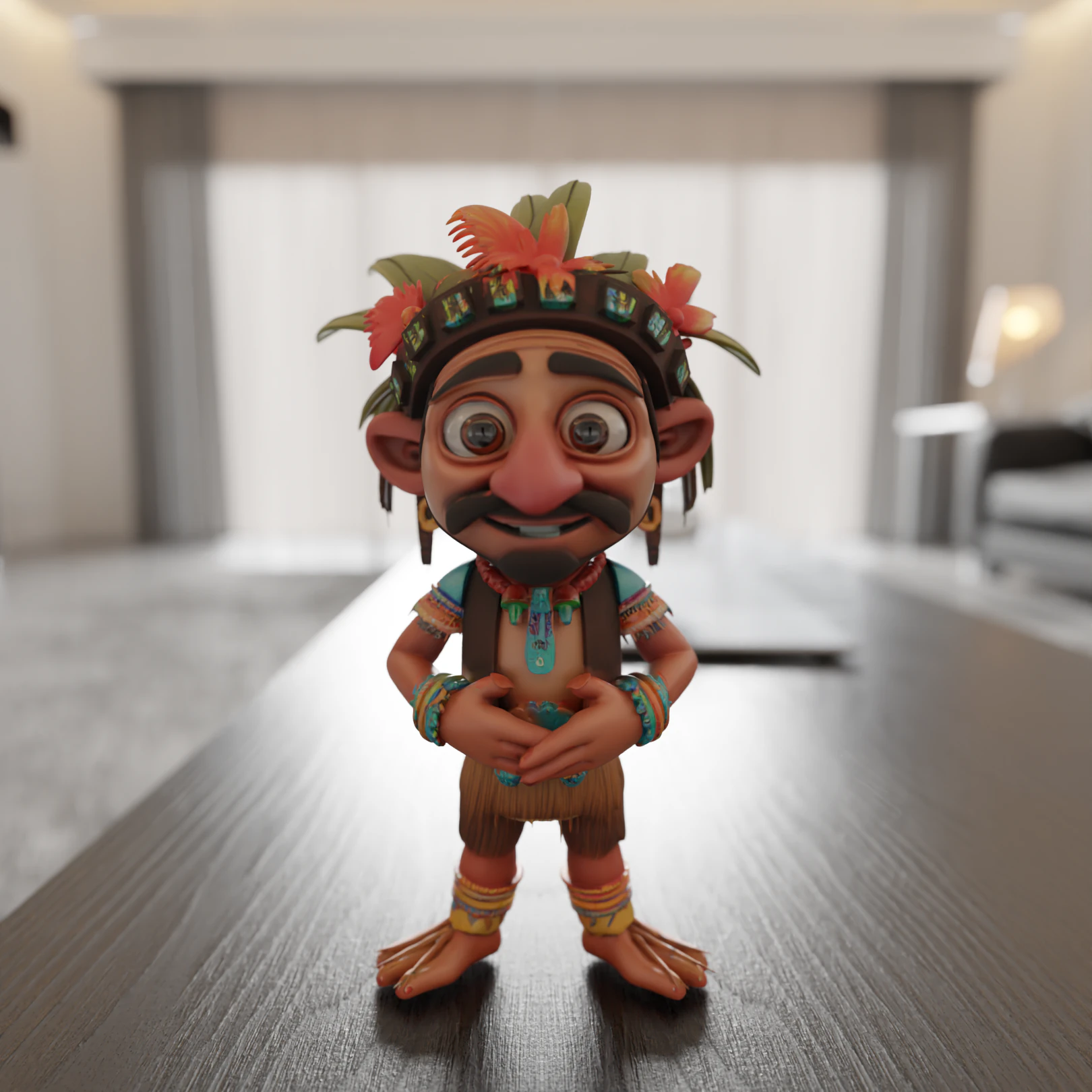Tribal fantasy RPG 3D Print Model .c4d .max .obj .3ds .fbx .stl .blend 
