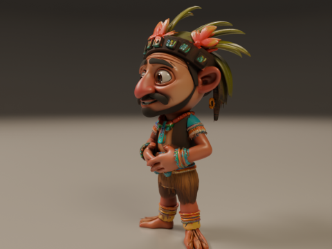 Tribal fantasy RPG Model Cetak 3D