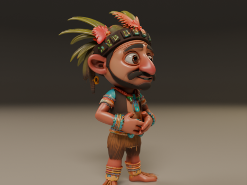 Tribal fantasy RPG Model Cetak 3D