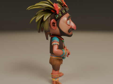 Tribal fantasy RPG Model Cetak 3D