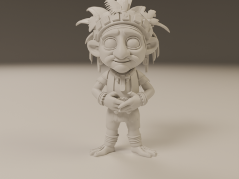 Tribal fantasy RPG Model Cetak 3D