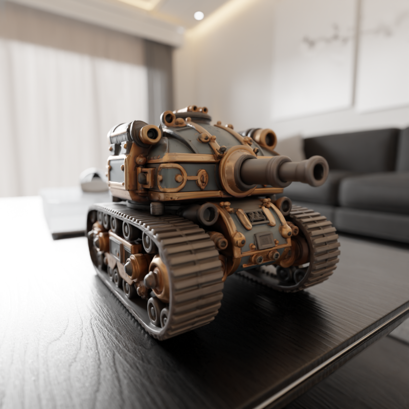 Tank steampunk 3D Baskı Modeli .c4d .max .obj .3ds .fbx .stl .blend 