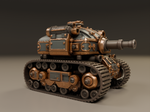 Tank steampunk 3D Baskı Modeli