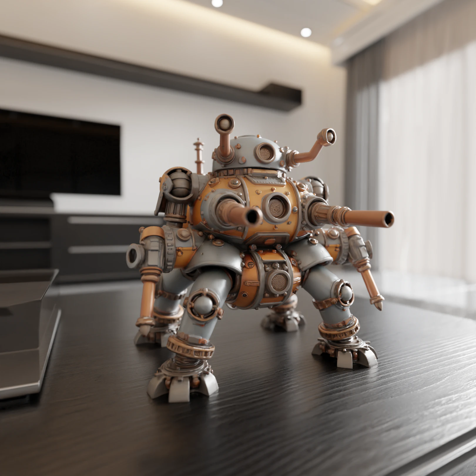 Tank steampunk 3D Print Model .c4d .max .obj .3ds .fbx .stl .blend 