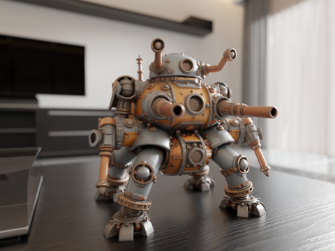 Tank steampunk 3D Druckmodell