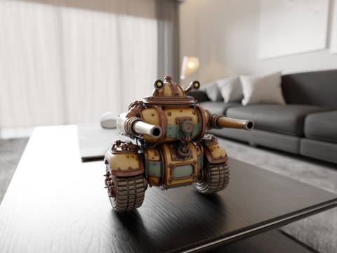 Tank steampunk 3D Print Model