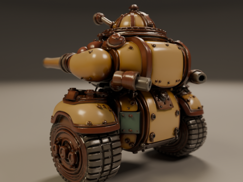 Tank steampunk 3D 打印模型