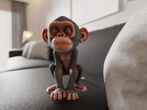Chimpanzee Modello di stampa 3D