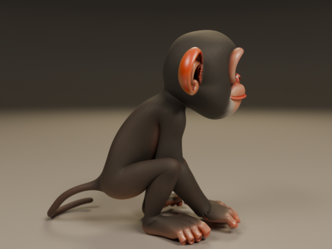 Chimpanzee 3D 打印模型