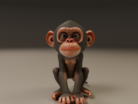 Chimpanzee 3D 打印模型