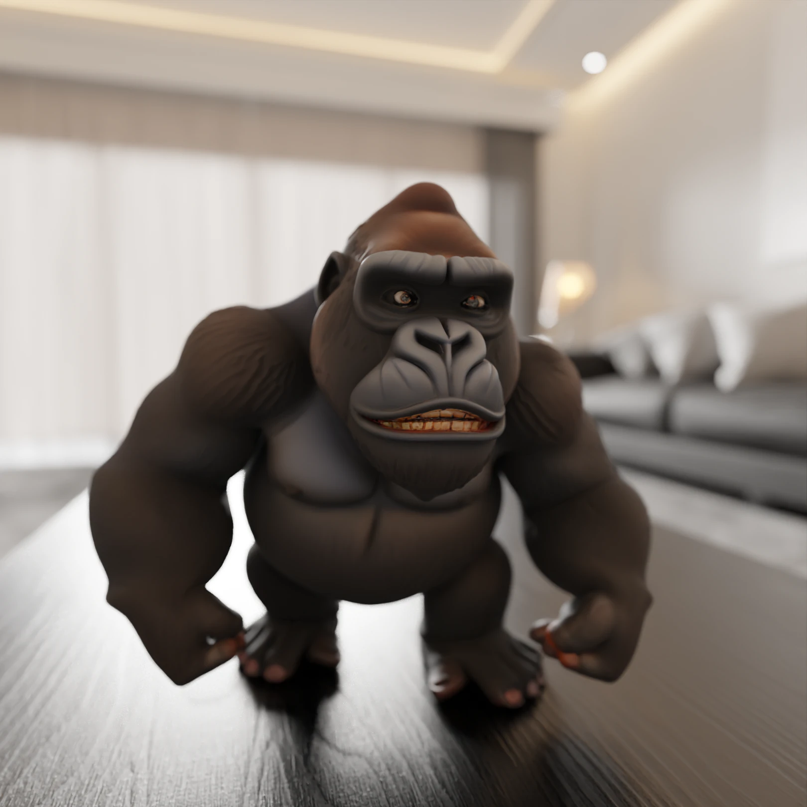 Gorilla 3D Print Model .c4d .max .obj .3ds .fbx .stl .blend 