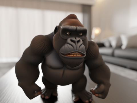 Gorilla 3D Print Model