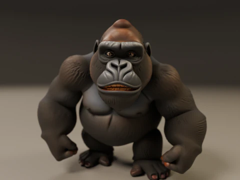 Gorilla 3D Print Model