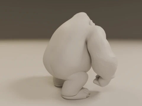 Gorilla 3D Print Model