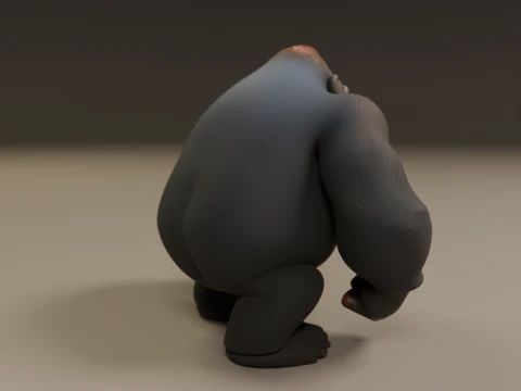 Gorilla 3D Print Model