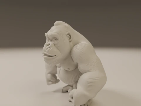 Gorilla 3D Print Model