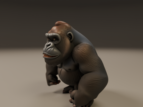 Gorilla 3D Print Model