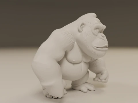 Gorilla 3D Print Model