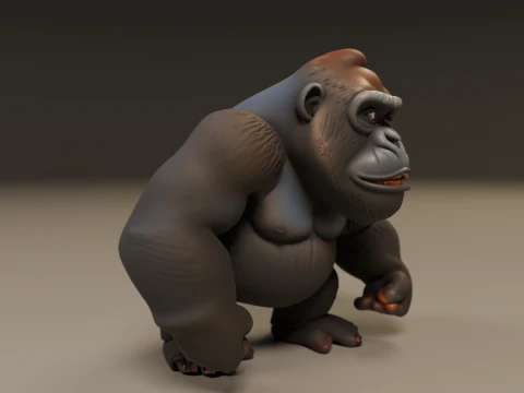 Gorilla 3D Print Model