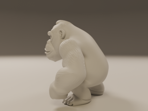 Gorilla 3D Print Model