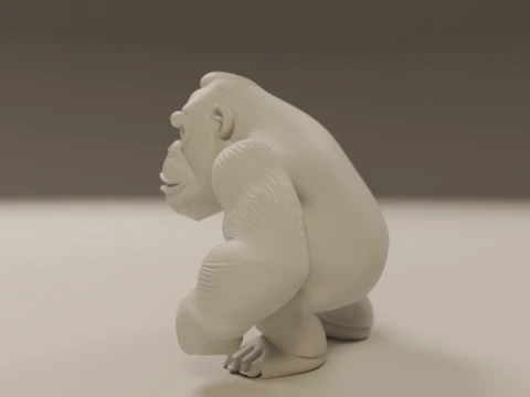 Gorilla 3D Print Model
