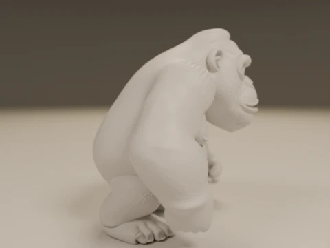 Gorilla 3D Print Model