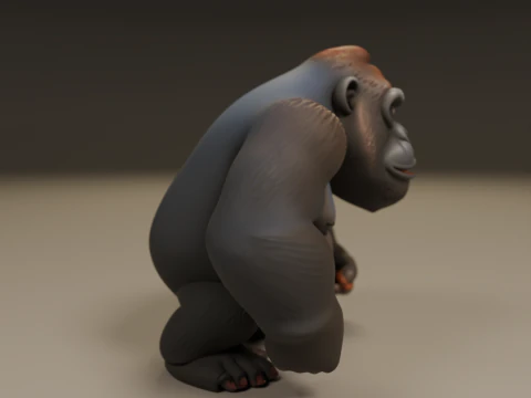 Gorilla 3D Print Model