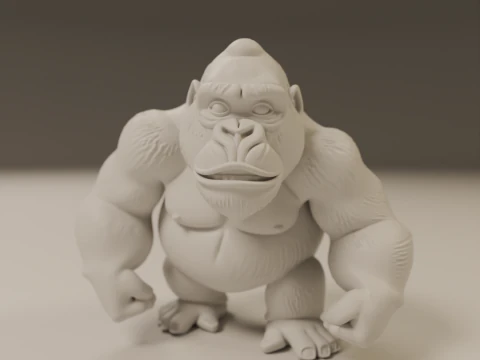 Gorilla 3D Print Model