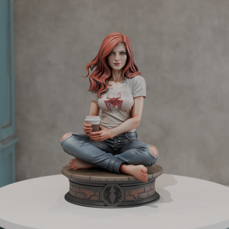 Mary Jane 3D Print Model .c4d .max .obj .3ds .fbx .stl .blend 